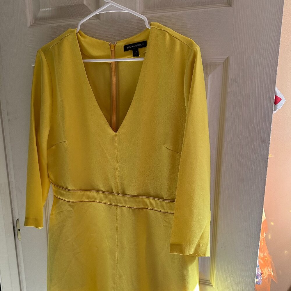 Banana Republic yellow dress- size 14